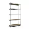 Металевий стелаж 240×100×50 см, 5 полиць, ДСП, оцинкований, Стандарт, Кількість полиць: 5, Колір: оцинкований, Висота: 240, Ширина: 100, Глибина: 50фото