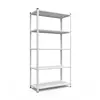 Металевий стелаж 184×95×34 см, 5 полиць, білий, Елегант-1, Кількість полиць: 5, Колір: білий, Висота: 184, Ширина: 95, Глибина: 34фото