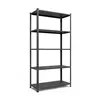 Металевий стелаж 184×95×34 см, 5 полиць, чорний, Елегант-1, Кількість полиць: 5, Колір: чорний глянець, Висота: 184, Ширина: 95, Глибина: 34фото