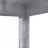 Металевий стелаж 160×80×40 см, 4 полиці, сталь, оцинкований, Бюджет, Кількість полиць: 4, Колір: оцинкований, Матеріал полиць: метал, Висота: 160, Ширина: 80, Глибина: 40фото, зображення 9