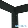 Металевий стелаж 180×40×40 см, 5 полиць, МДФ, чорний, Бюджет, Кількість полиць: 5, Колір: чорний матовий, Матеріал полиць: МДФ, Висота: 180, Ширина: 40, Глибина: 40фото, зображення 2