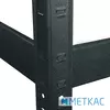 Металевий стелаж 180×40×40 см, 5 полиць, МДФ, чорний, Бюджет, Кількість полиць: 5, Колір: чорний матовий, Матеріал полиць: МДФ, Висота: 180, Ширина: 40, Глибина: 40фото, зображення 4