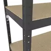 Металевий стелаж 180×110×30 см, 5 полиць, ДСП, чорний, Бюджет, Кількість полиць: 5, Колір: чорний матовий, Матеріал полиць: ДСП, Висота: 180, Ширина: 110, Глибина: 30фото, зображення 5