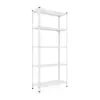 Металевий стелаж 170×75×30 см, 5 полиць, білий, РЕК-2, Кількість полиць: 5, Колір: білий, Висота: 170, Ширина: 75, Глибина: 30фото