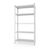 Металевий стелаж 180×90×40 см, 5 полиць, білий, Кронос, Кількість полиць: 5, Колір: білий, Висота: 180, Ширина: 90, Глибина: 40фото, зображення 4