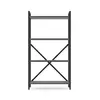 Металевий стелаж 110×60×24 антрацит-антрацит, 4 полиці ЛДСП, Лофтфото