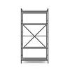 Металевий стелаж 160×80×40 антрацит-антрацит, 5 полиць ЛДСП, Лофтфото