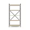 Металевий стелаж 160×80×40 антрацит-дуб артизан, 5 полиць ЛДСП, Лофтфото