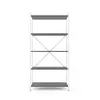 Металевий стелаж 160×80×40 білий-антрацит, 5 полиць ЛДСП, Лофтфото