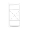 Металевий стелаж 170×80×35 білий-білий сніг, 5 полиць ЛДСП, Лофтфото