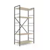 Металевий стелаж 160×80×40 антрацит-дуб артизан, 5 полиць ЛДСП, Лофтфото, зображення 2