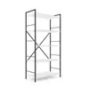 Металевий стелаж 160×80×40 антрацит-білий сніг, 5 полиць ЛДСП, Лофтфото, зображення 2