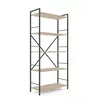 Металевий стелаж 170×80×35 антрацит-дуб артизан, 5 полиць ЛДСП, Лофтфото, зображення 2