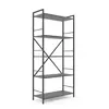 Металевий стелаж 170×80×35 антрацит-антрацит, 5 полиць ЛДСП, Лофтфото, зображення 2