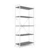 Металевий стелаж 170×80×35 білий-антрацит, 5 полиць ЛДСП, Лофтфото, зображення 2