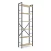 Металевий стелаж 180×60×24 антрацит-дуб артизан, 6 полиць ЛДСП, Лофтфото, зображення 2