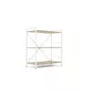 Металевий стелаж 90×80×40 білий-дуб артизан, 3 полиці ЛДСП, Лофтфото, зображення 2