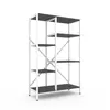 Стелаж Лофт Каскад 1090х700х300 Меткас, 35 кг/полицю, 5 полиць, ЛДСП, білий-антрацитфото
