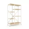 Стелаж Лофт Каскад 1090х700х300 Меткас, 35 кг/полицю, 5 полиць, ЛДСП, білий-дуб артизанфото