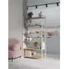 Металевий стелаж 180×60×24 білий-дуб артизан, 6 полиць ЛДСП, Лофтфото, зображення 10