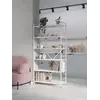Металевий стелаж 170×80×35 білий-білий сніг, 5 полиць ЛДСП, Лофтфото, зображення 10
