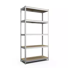 Металевий стелаж 240×120×60 см, 5 полиць, ДСП, оцинкований, Стандарт, Кількість полиць: 5, Колір: оцинкований, Висота: 240, Ширина: 120, Глибина: 60фото