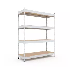 Металевий стелаж 180×120×60 см, 4 полиці, ДСП, оцинкований, Титан, Кількість полиць: 4, Колір: оцинкований, Висота: 180, Ширина: 120, Глибина: 60фото