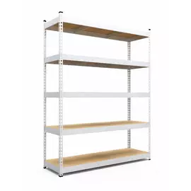 Металевий стелаж 240×180×70 см, 5 полиць, ДСП, оцинкований, Титан, Кількість полиць: 5, Колір: оцинкований, Висота: 240, Ширина: 180, Глибина: 70фото