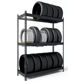 Металевий стелаж для коліс 168×180×50, 3 ярусифото