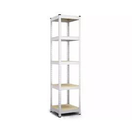 Металевий стелаж 180×40×40 см, 5 полиць, МДФ, оцинкований, Бюджет, Кількість полиць: 5, Колір: оцинкований, Матеріал полиць: МДФ, Висота: 180, Ширина: 40, Глибина: 40фото