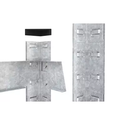 Металевий стелаж 160×80×30 см, 4 полиці, МДФ, оцинкований, Бюджет, Кількість полиць: 4, Колір: оцинкований, Матеріал полиць: МДФ, Висота: 160, Ширина: 80, Глибина: 30фото, зображення 5