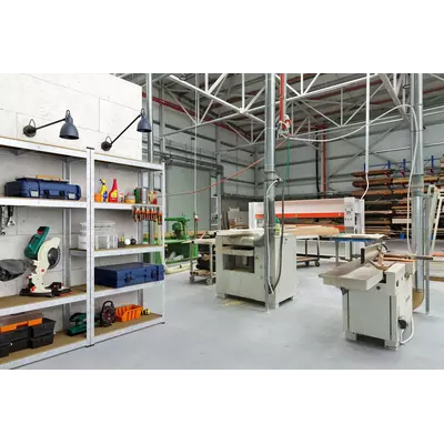 Металевий стелаж 180×80×30 см, 5 полиць, ДСП, оцинкований, Бюджет, Кількість полиць: 5, Колір: оцинкований, Матеріал полиць: ДСП, Висота: 180, Ширина: 80, Глибина: 30фото, зображення 3