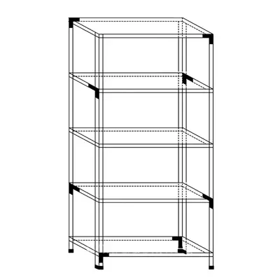 Металевий стелаж 150×75×30 см, 4 полиці, білий, РЕК-1, Кількість полиць: 4, Колір: білий, Висота: 150, Ширина: 75, Глибина: 30фото, зображення 11