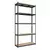 Металевий стелаж 180×120×30 см, 5 полиць, ДСП, чорний, Бюджет, Кількість полиць: 5, Колір: чорний матовий, Матеріал полиць: ДСП, Висота: 180, Ширина: 120, Глибина: 30фото