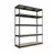 Металевий стелаж 216×120×80 см, 5 полиць, ДСП, чорний, Титан, Кількість полиць: 5, Колір: чорний матовий, Висота: 216, Ширина: 120, Глибина: 80фото