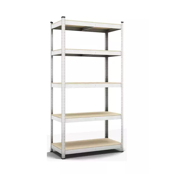 Металевий стелаж 180×70×30 см, 5 полиць, ДСП, оцинкований, Бюджет, Кількість полиць: 5, Колір: оцинкований, Матеріал полиць: ДСП, Висота: 180, Ширина: 70, Глибина: 30фото