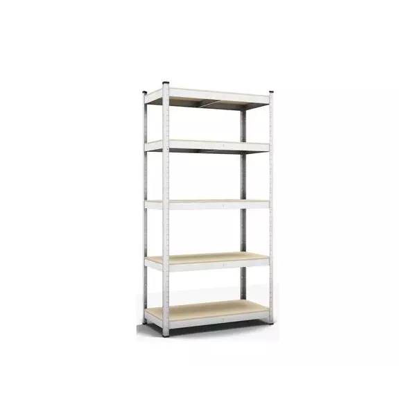 Металевий стелаж 180×70×40 оцинкований, 5 полиць ДСП, Бюджетфото