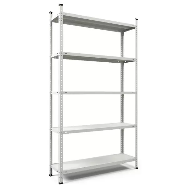 Металевий стелаж 200×100×30 см, 5 полиць, сірий, Атлант, Кількість полиць: 5, Колір: сірий, Висота: 200, Ширина: 100, Глибина: 30фото