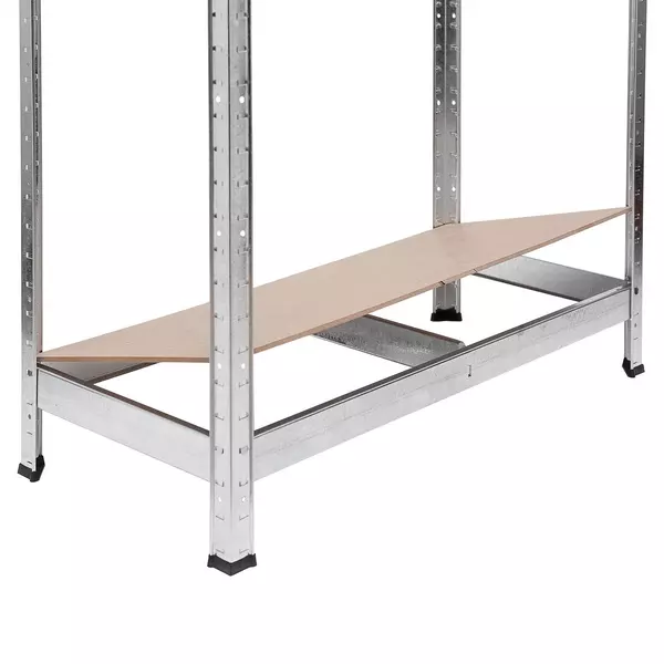 Металевий стелаж 180×120×60 см, 5 полиць, ДСП, оцинкований, Стандарт, Кількість полиць: 5, Колір: оцинкований, Висота: 180, Ширина: 120, Глибина: 60фото, зображення 5