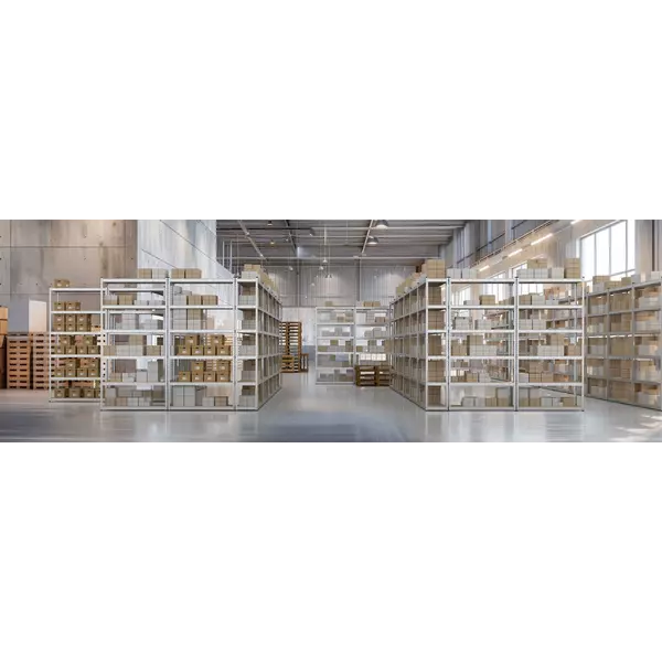 Металевий стелаж 240×120×60 см, 6 полиць, МДФ, оцинкований, Бюджет, Кількість полиць: 6, Колір: оцинкований, Матеріал полиць: МДФ, Висота: 240, Ширина: 120, Глибина: 60фото, зображення 7