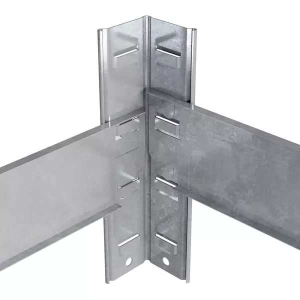 Металевий стелаж 240×120×40 см, 6 полиць, МДФ, оцинкований, Бюджет, Кількість полиць: 6, Колір: оцинкований, Матеріал полиць: МДФ, Висота: 240, Ширина: 120, Глибина: 40фото, зображення 10