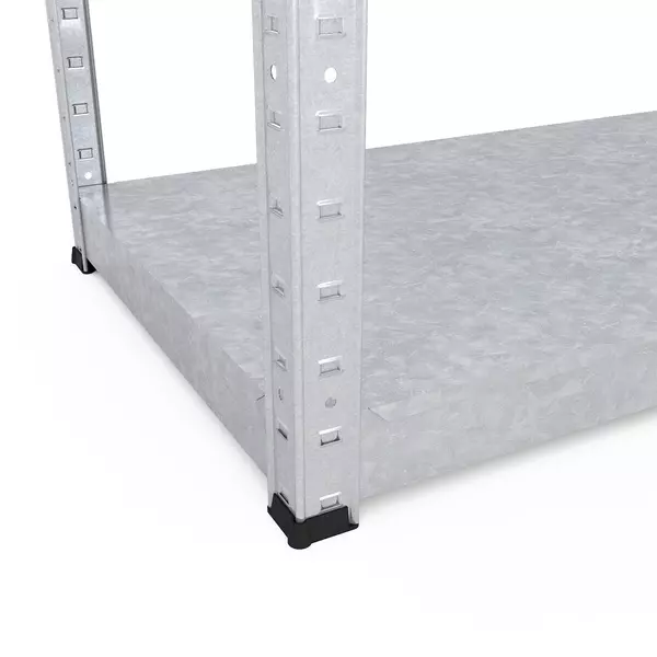 Металевий стелаж 180×80×40 см, 5 полиць, сталь, оцинкований, Бюджет, Кількість полиць: 5, Колір: оцинкований, Матеріал полиць: метал, Висота: 180, Ширина: 80, Глибина: 40фото, зображення 7