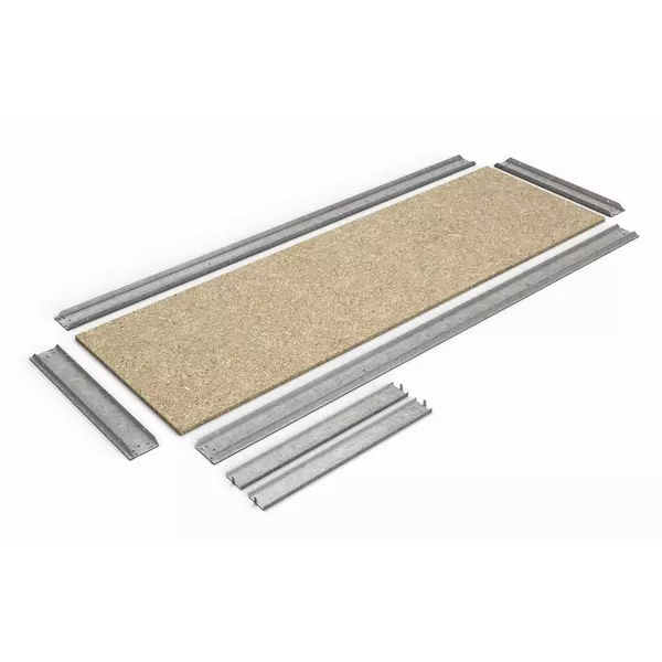 Металевий стелаж 240×180×70 см, 5 полиць, ДСП, оцинкований, Титан, Кількість полиць: 5, Колір: оцинкований, Висота: 240, Ширина: 180, Глибина: 70фото, зображення 8