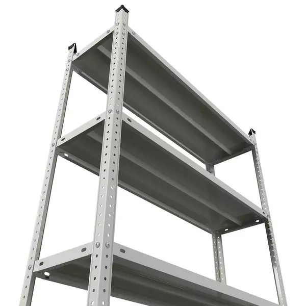 Металевий стелаж 200×100×30 см, 5 полиць, сірий, Атлант, Кількість полиць: 5, Колір: сірий, Висота: 200, Ширина: 100, Глибина: 30фото, зображення 2