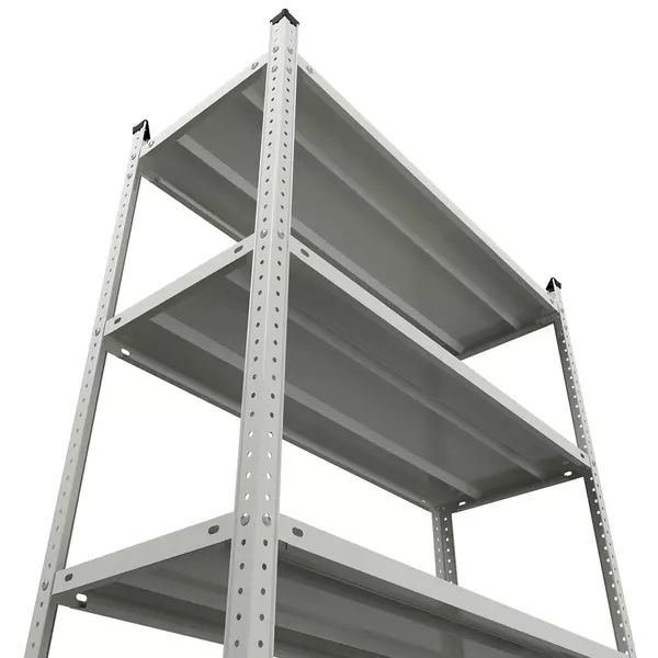 Металевий стелаж 200×90×40 см, 5 полиць, сірий, Атлант, Кількість полиць: 5, Колір: сірий, Висота: 200, Ширина: 90, Глибина: 40фото, зображення 2