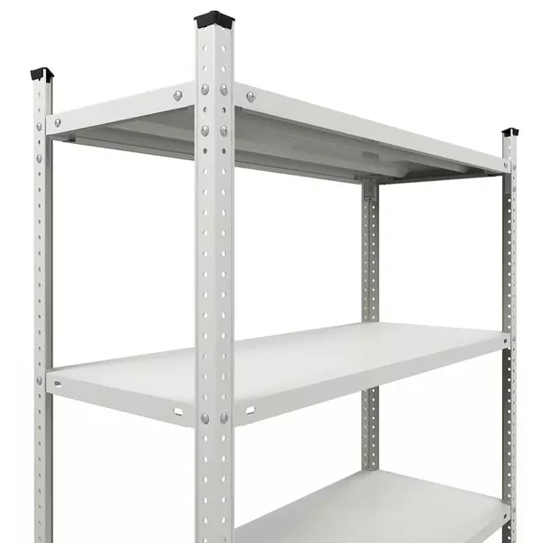 Металевий стелаж 200×100×40 см, 5 полиць, сірий, Атлант, Кількість полиць: 5, Колір: сірий, Висота: 200, Ширина: 100, Глибина: 40фото, зображення 3