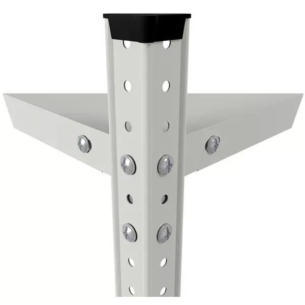 Металевий стелаж 200×90×50 см, 5 полиць, сірий, Атлант, Кількість полиць: 5, Колір: сірий, Висота: 200, Ширина: 90, Глибина: 50фото, зображення 4