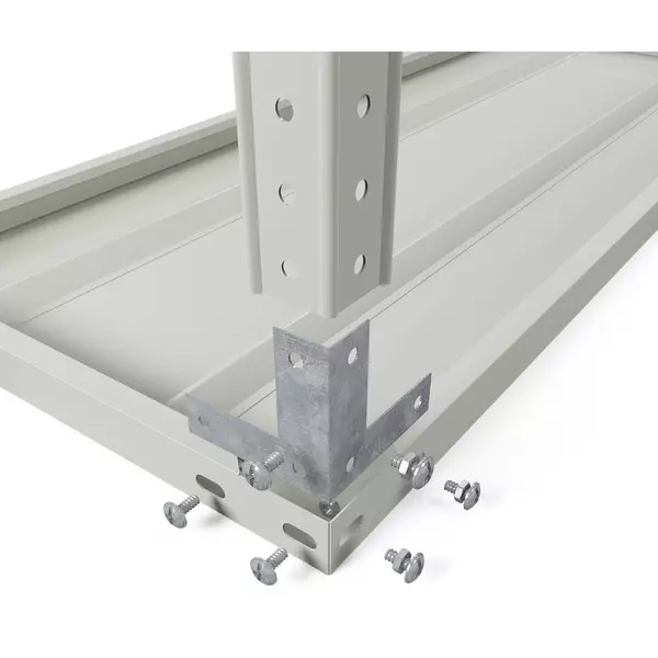 Металевий стелаж 200×90×40 см, 5 полиць, сірий, Атлант, Кількість полиць: 5, Колір: сірий, Висота: 200, Ширина: 90, Глибина: 40фото, зображення 5