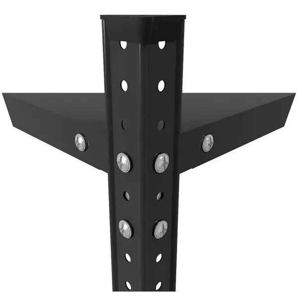 Металевий стелаж 200×120×40 см, 5 полиць, чорний, Атлант, Кількість полиць: 5, Колір: чорний матовий, Висота: 200, Ширина: 120, Глибина: 40фото, зображення 4