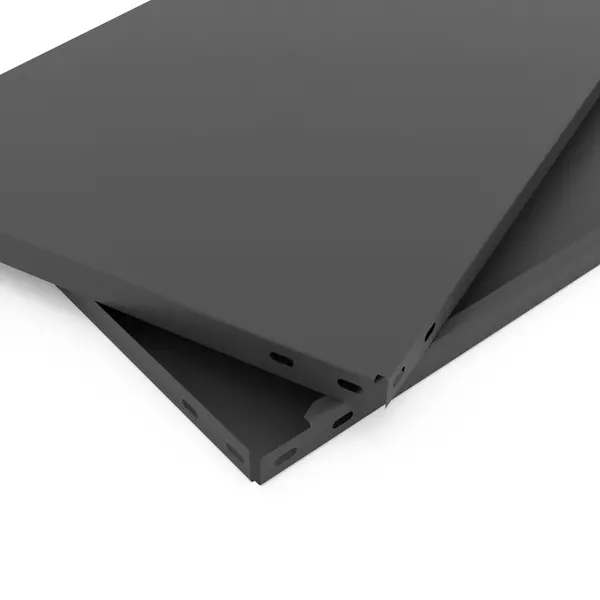 Металевий стелаж 184×95×34 см, 5 полиць, чорний, Елегант-1, Кількість полиць: 5, Колір: чорний глянець, Висота: 184, Ширина: 95, Глибина: 34фото, зображення 5